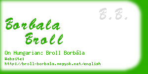 borbala broll business card